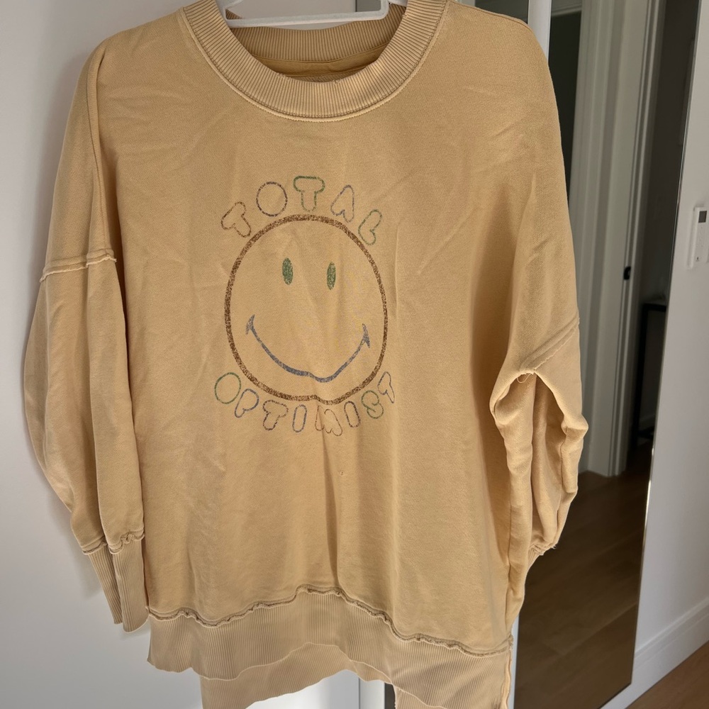 Aerie Pale Yellow Lightweight Sweatshirt